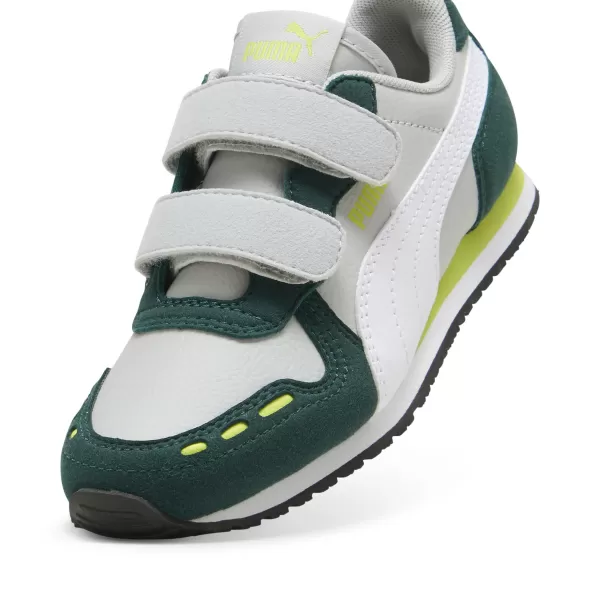  Dětské boty PUMA CABANA RACER SL 20 V PS 383730-19 LIGHT GRAY/WHITE/DARK MYRTLE 