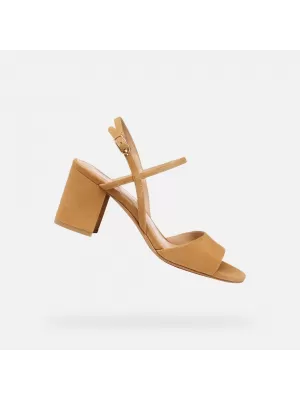 Dámské sandály GEOX VIRNILISA 65 S G013229 SVĚTLE HNĚDÁ