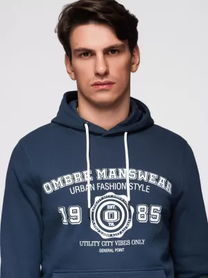 Pánská mikina OMBRE B1714 NAVY BLUE
