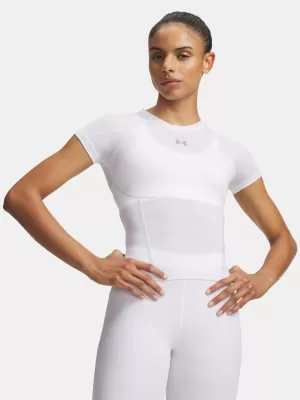 Dámské triko UNDER ARMOUR HEATGEAR ELITE SS 6015368-100 BÍLÁ