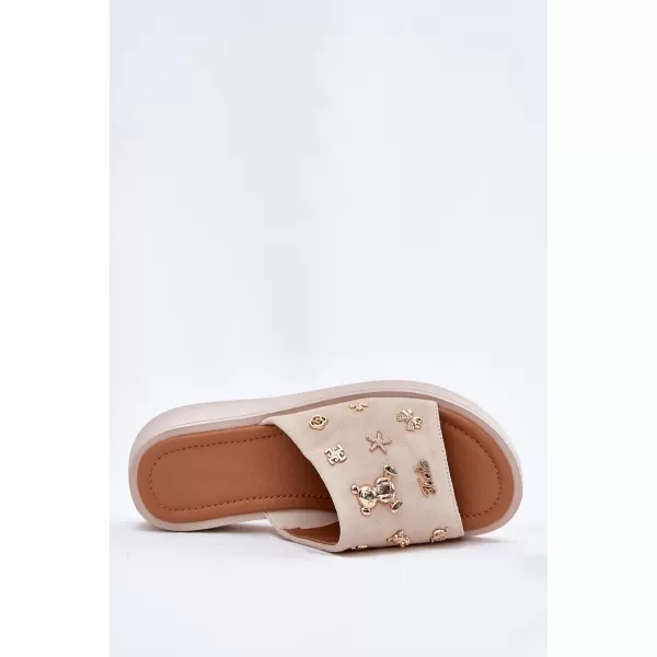  Dámské pantofle VINCEZA 66741 BEIGE 