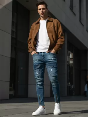 Pánské kalhoty DSTREET MODRÁ