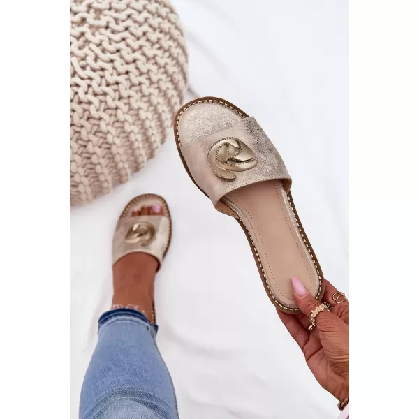  Dámské sandály S.BARSKI KV51-007 LIGHT GOLD 