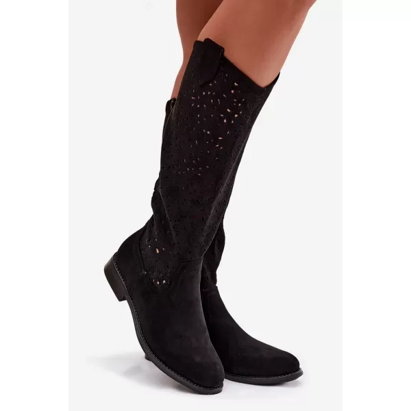  Dámské kozačky S.BARSKI HY61-8023 BLACK 