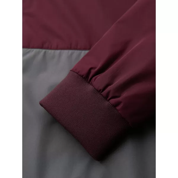  Pánská bunda OMBRE OM-JANP-0242 BURGUNDY-GRAY 