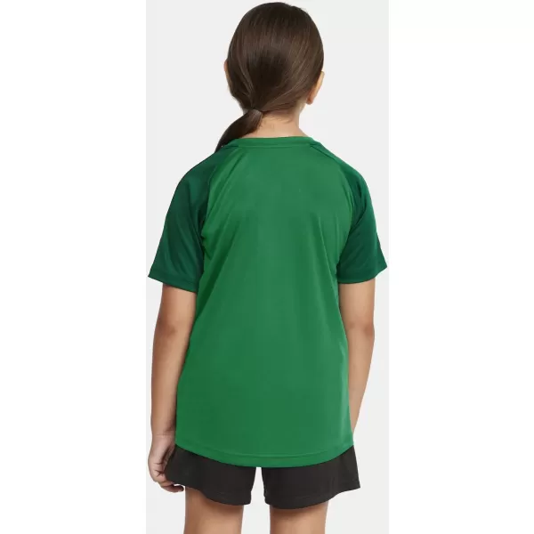  Dětské kontrastní sportovní tričko CRAFT TW Squad Go Contrast Jersey Jr TÝMOVĚ ZELENÁ/ZELENÁ 