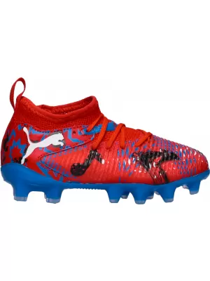 Dětské kopačky PUMA FUTURE 8 MATCH PLAY FG/AG JR 108750-01 RED/BLACK/BLUE/PINK PIXEL