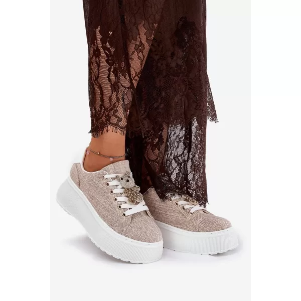  Dámské tenisky S.BARSKI BF51-014 BEIGE 