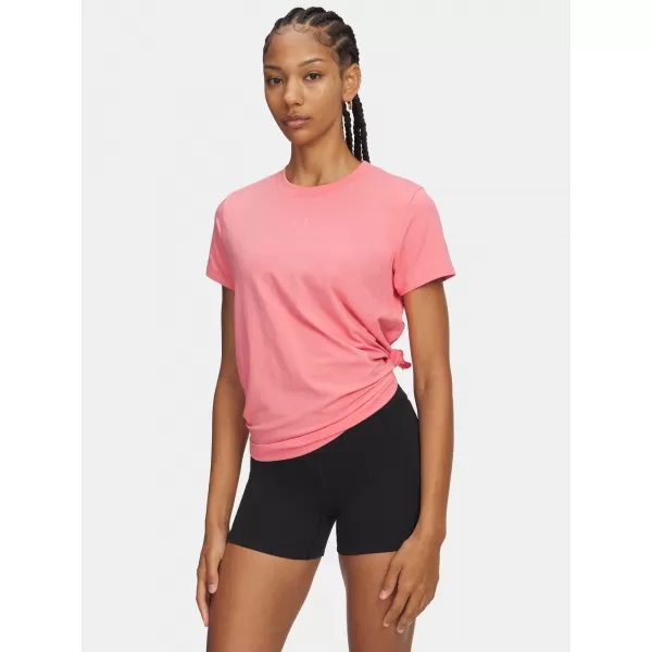  Dámské triko UNDER ARMOUR UA RIVAL CORE SS 1383648-601 RŮŽOVÁ 
