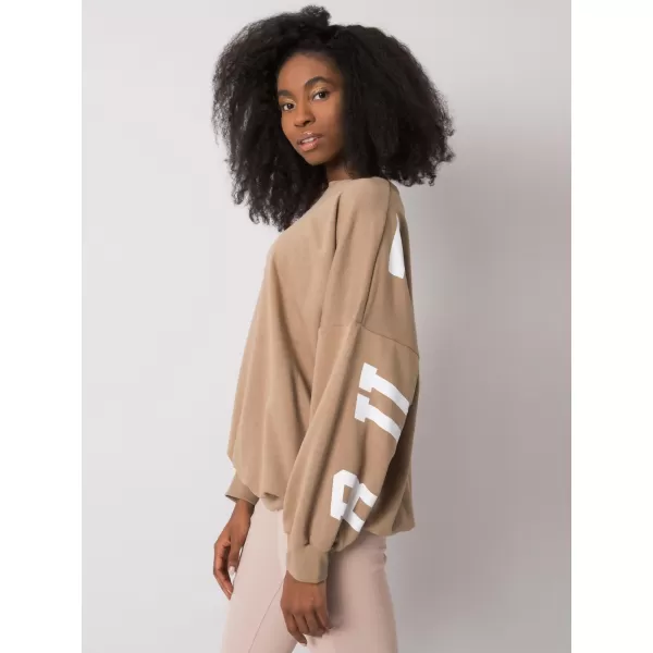  Dámská mikina EX MODA EM-BL-710.14 DARK BEIGE 