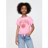 Dětské triko GAP LOGO TEE 780448-00 MAY PINK