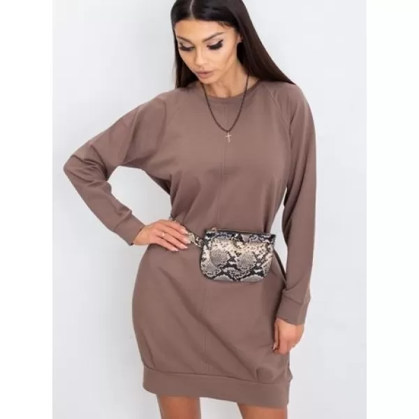  Dámské šaty BASIC FEEL GOOD RV-TU-5184.93P BROWN 