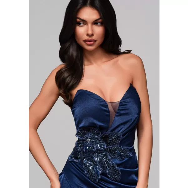  Dámské šaty LARICA LA-OM-DLR171 NAVY BLUE 