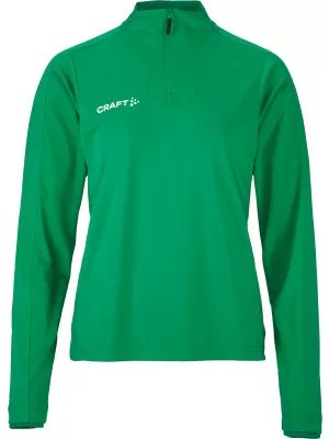 Dámská tréninková bunda s 1/4 zipem CRAFT TW Evolve 2.0 Half Zip W TÝMOVĚ ZELENÁ