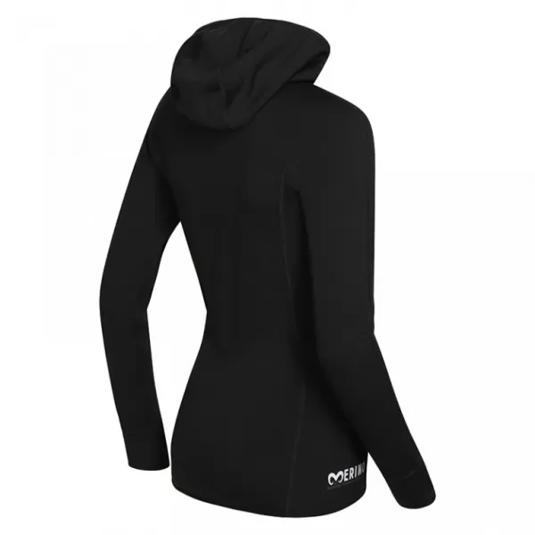  Dámská mikina PROGRESS TISPA HOODY MERINO ČERNÁ 