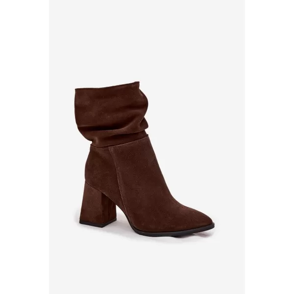  Dámské kozačky ZAZOO 4216 BROWN 