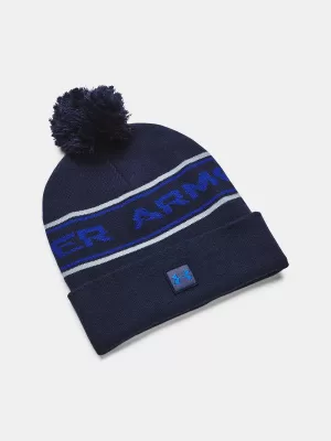 Pánská čepice UNDER ARMOUR MEN'S HALFTIME POM BEANIE 1379985-410 MODRÁ