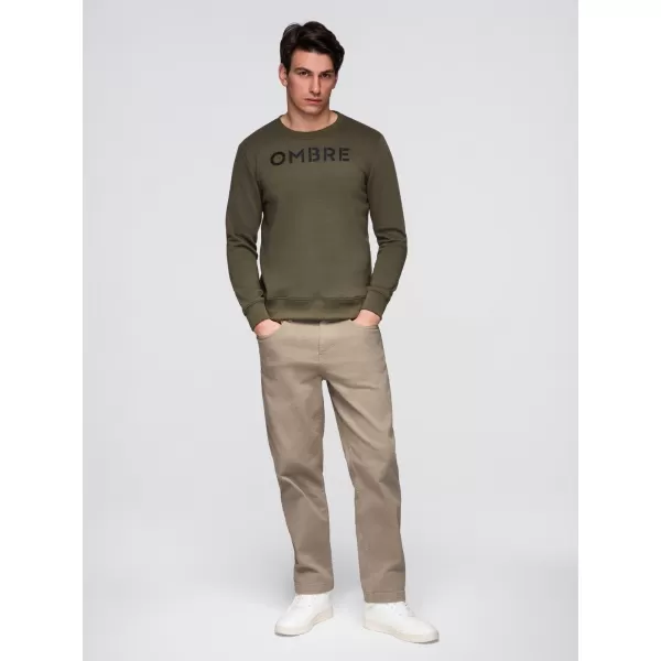  Pánská mikina OMBRE B1711 DARK OLIVE 