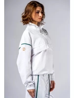 NEBBIA Clubhouse half-zip mikina CLUB DOR 644 WHITE