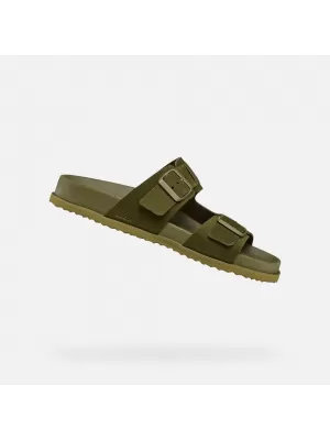 Pánské pantofle GEOX PARNAIBA G014431 KHAKI