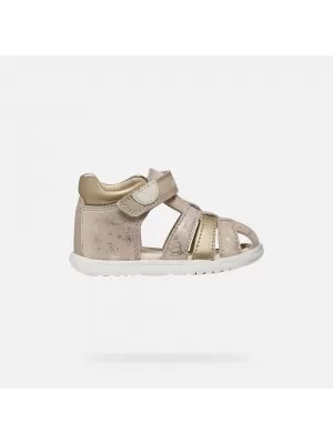 Dívky první kroky GEOX SANDAL MACCHIA B254WB007NFC8560 BÉŽOVÁ