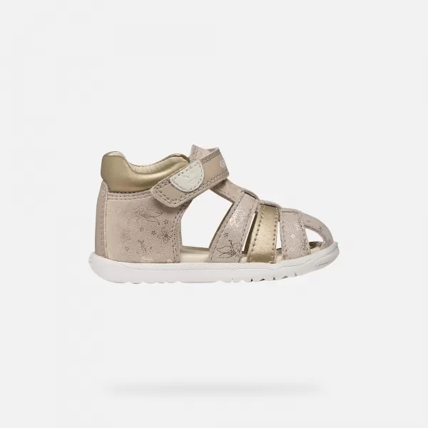  Dívky první kroky GEOX SANDAL MACCHIA B254WB007NFC8560 BÉŽOVÁ 