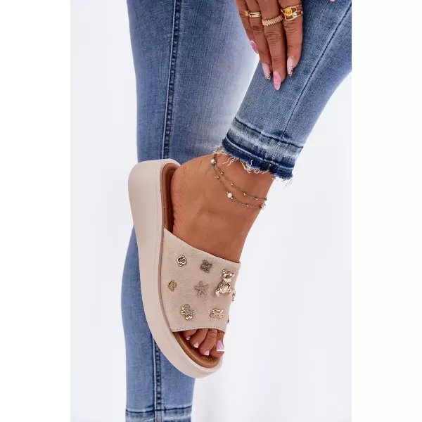  Dámské pantofle VINCEZA 66741 BEIGE 