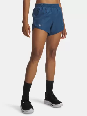 Dámské kraťasy UNDER ARMOUR UA FLY BY 3'' SHORTS 1382438-498 MODRÁ