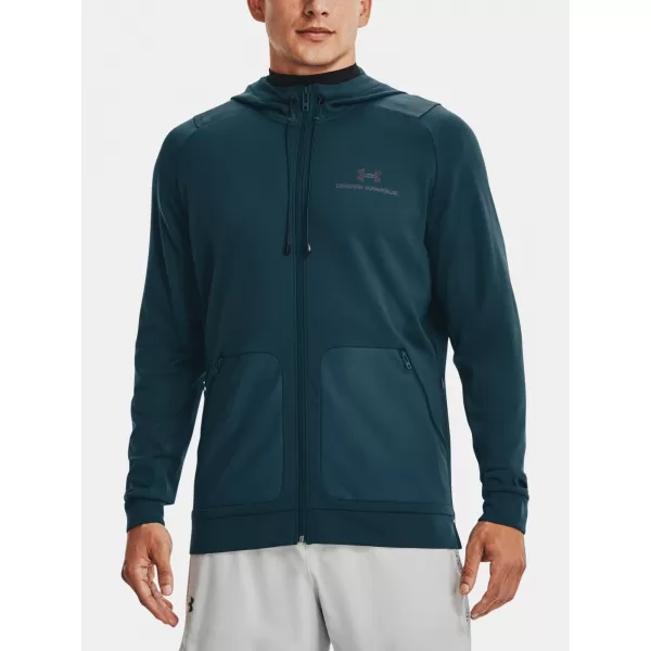  Pánská mikina UNDER ARMOUR RUSH ALL PURPOSE FZ HD MODRÁ 