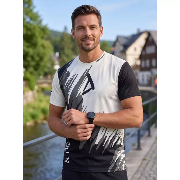  Pánské funkční triko premium ALTISPORT VOJ/ALM006TR01 ČERNÁ/SLONOVÁ KOST 