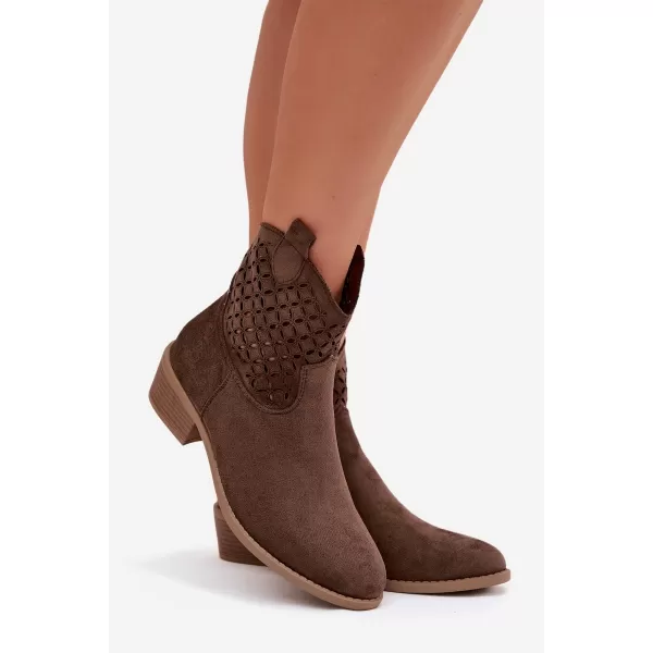  Dámské boty na podpatku BOTO BRIAVINE 41827 BROWN 