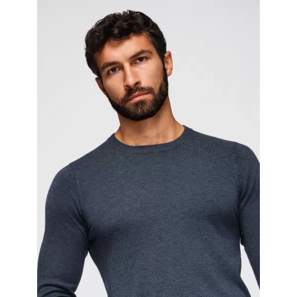  Pánský svetr OMBRE OM-SWBS-0106 NAVY BLUE MELANGE 