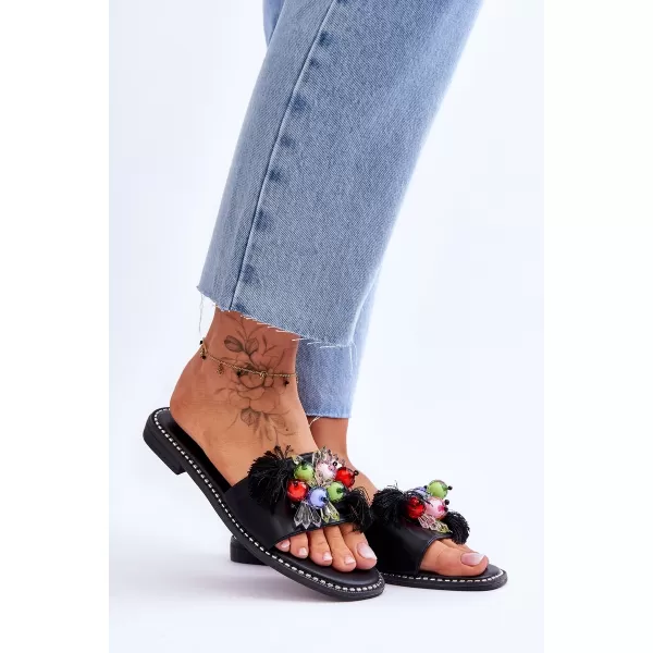  Dámské pantofle S.BARSKI KV-2775-47 BLACK 