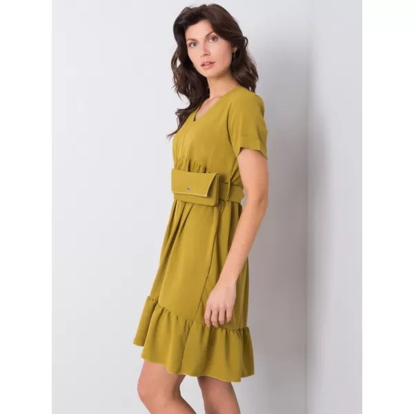  Dámské šaty ITALY MODA DHJ-SK-13078.31P OLIVE 