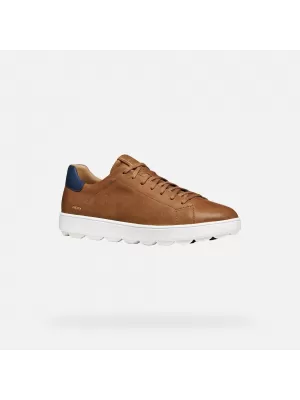 Pánské tenisky GEOX SPHERICA ECUB-1 G014537 SVĚTLE HNĚDÁ