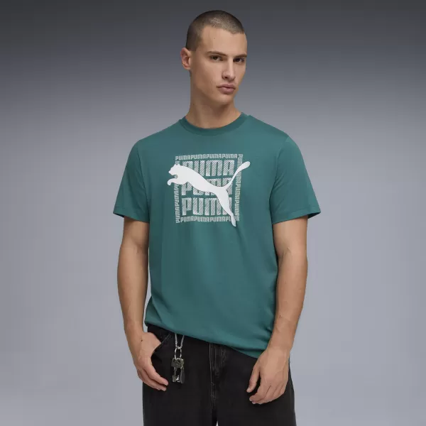  Pánské triko PUMA GRAPHIC TEE 691775_41 EMERALD ICE 