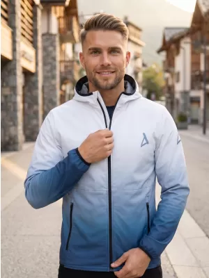 Pánská softshellová bunda premium ALTISPORT VOJ/ALM126JACK01 NÁMOŘNÍ MODRÁ/BÍLÁ