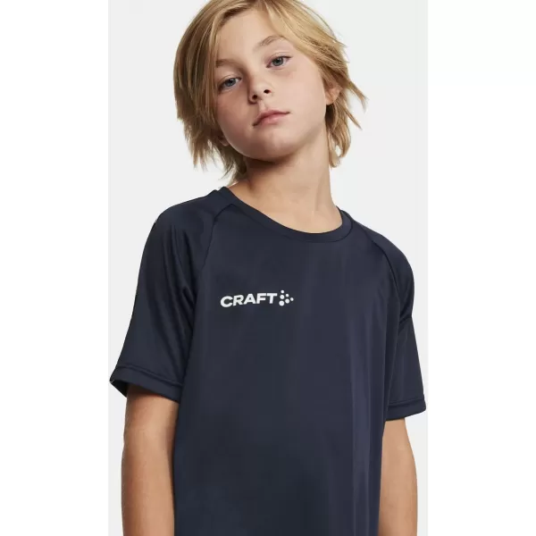  Dětské kontrastní sportovní tričko CRAFT TW Squad Go Contrast Jersey Jr NÁMOŘNÍ MODRÁ 