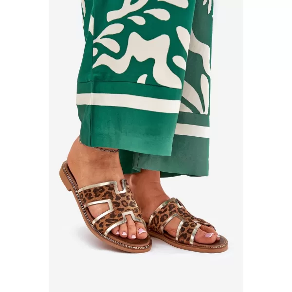  Dámské pantofle ZAZOO 40383 BROWN 
