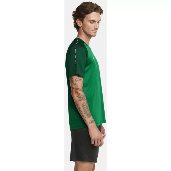  Pánské kontrastní sportovní tričko CRAFT TW Squad Go Contrast Jersey M TÝMOVĚ ZELENÁ/ZELENÁ 