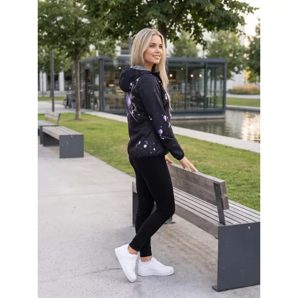  Dámská softshellová bunda premium ALTISPORT VOJ/ALW077JACK01 ČERNÁ/FIALOVÁ 