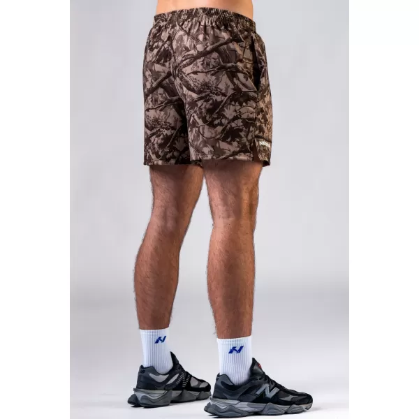  NEBBIA Tréninkové šortky POWER 902 LIGHT BROWN CAMO 