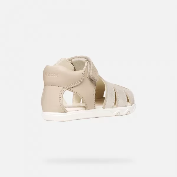  Dívčí sandály GEOX SANDAL STEPPIEUP B656QA0CR85C5000 BÉŽOVÁ 