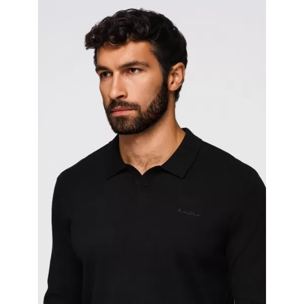  Pánský svetr OMBRE OM-POLS-0140 BLACK 
