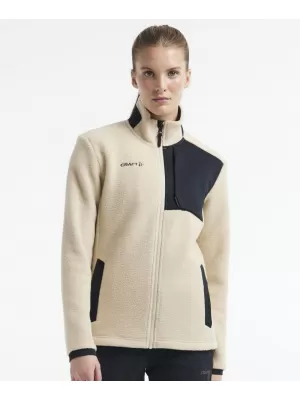 Dámská fleecová mikina Sherpa CRAFT Corp. ADV Pile Fleece Jacket W PŘÍRODNÍ/ČERNÁ
