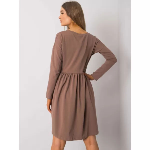  Dámské šaty RUE PARIS RV-SK-5889.41P BROWN 