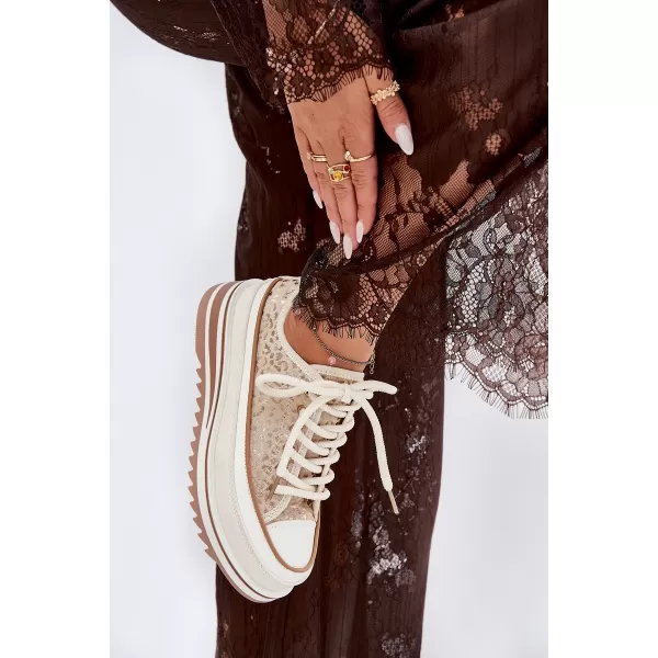  Dámské tenisky S.BARSKI BF51-101 BEIGE 