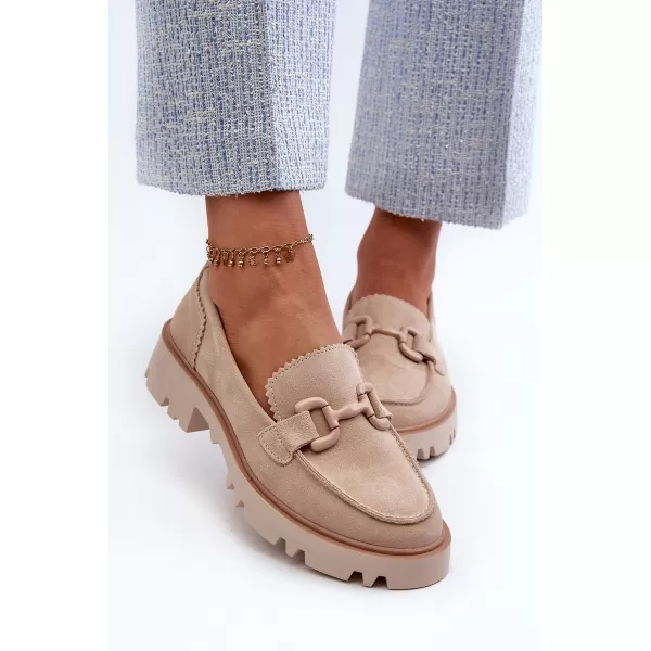  Dámské mokasíny D&A TW117 BEIGE 