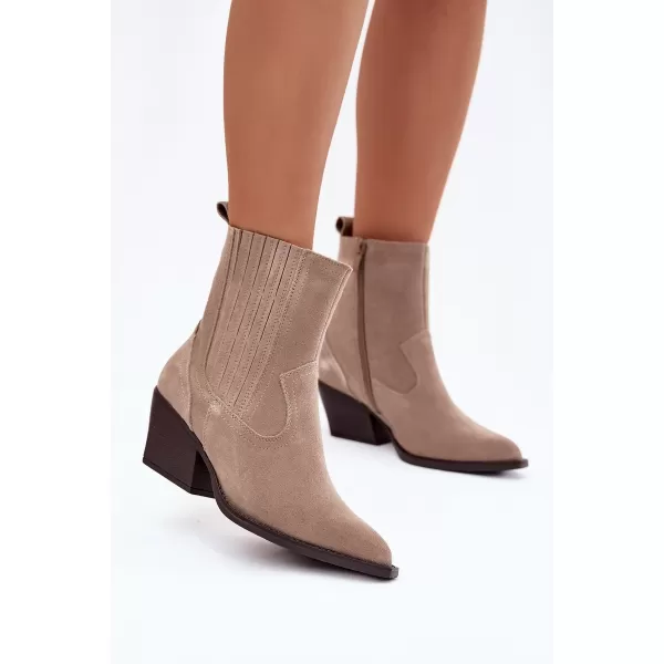  Dámské boty na podpatku BOTO DYLIRA 40941 BEIGE 