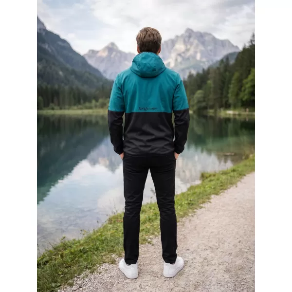  Pánská softshellová bunda premium ALTISPORT VOJ/ALM051JACK01 PETROLEJOVÁ/ČERNÁ 